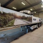 Bestickering open opleggen Eurodal Open trailer met belettering