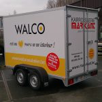 belettering aanhangwagen Belettering van een aanhangwagen van Walco